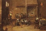David Teniers Mokeys in a Tavern China oil painting reproduction